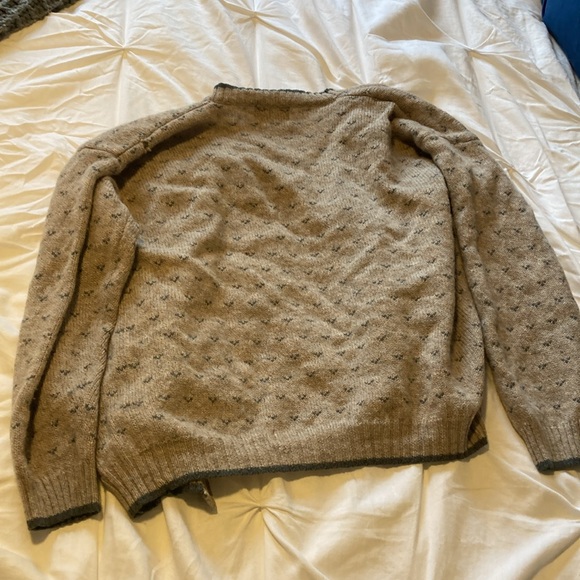 Vintage Woolrich large beige/taupe and sage green cardigan - Picture 4 of 8